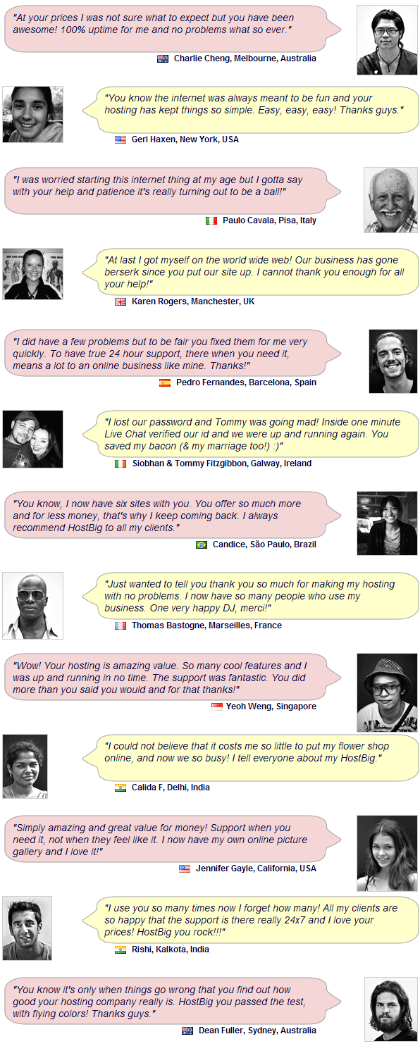 testimonials
